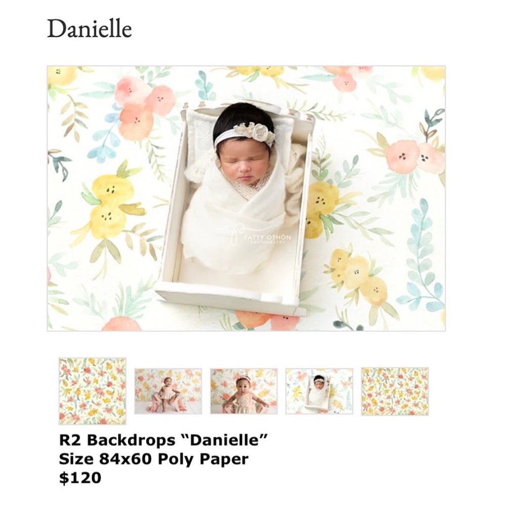 R2 Backdrops Professional Background for Photography - "Danielle" size 84x60